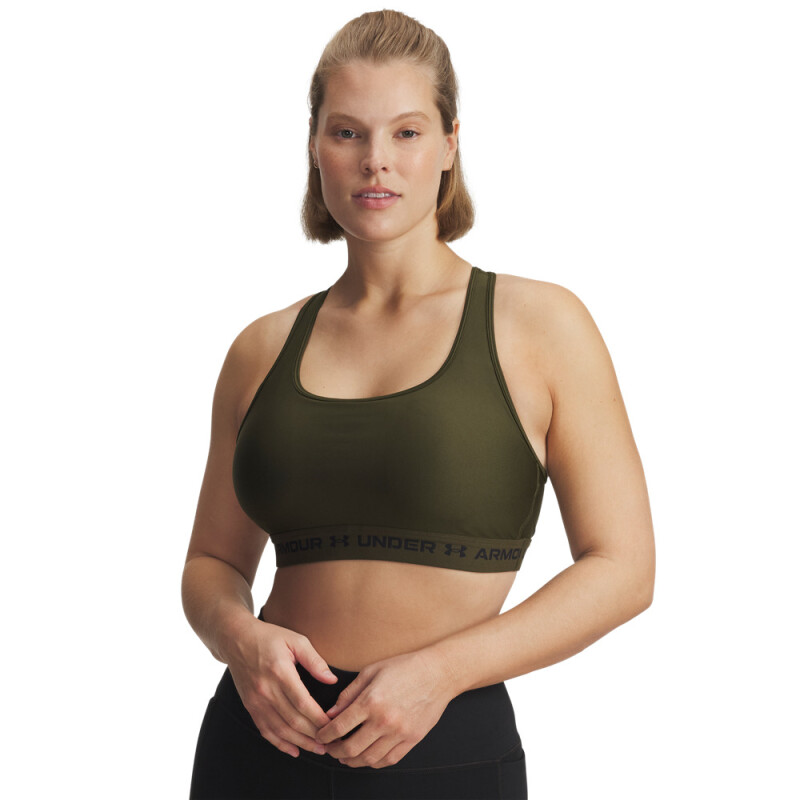 UA Crossback Mid Bra-PPL GRN-308