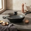 Wok De Aluminio Con Tapa De Vidrio Tramontina - 20394/028 Wok De Aluminio Con Tapa De Vidrio Tramontina - 20394/028