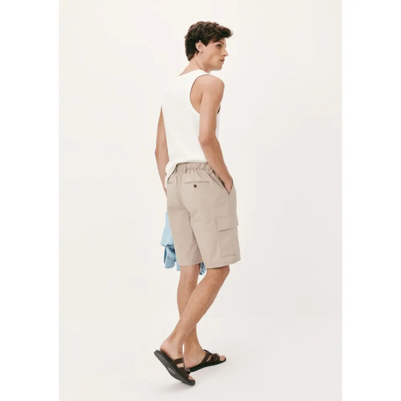 BERMUDA MASC MARROM CLARO