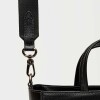 Shopper The Circle en cuero liso Negro