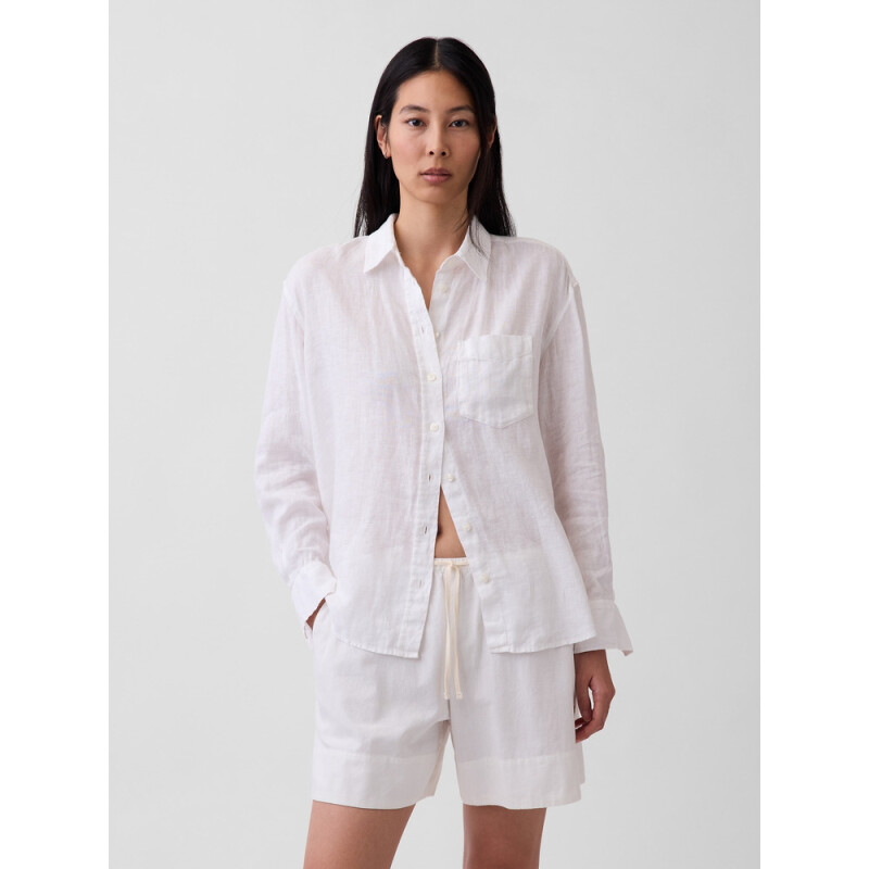 THE RELAXED SHIRT - LINEN NEW OFF WHITE