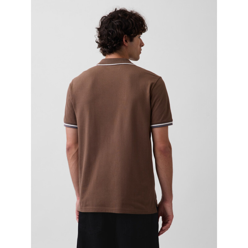F-LOGO PK POLO BUFFALO BROWN