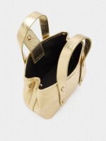 Bolso Tote Efecto Craquelado dorado