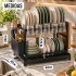 Escurridor Seca Platos Vajilla 2 Niveles Con Bandeja Drenaje Agua Cocina Imback Color Negro Escurridor Seca Platos Vajilla 2 Niveles Con Bandeja Drenaje Agua Cocina Imback Color Negro