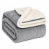 Frazada Manta Polar Corderito 2 Plazas GRIS