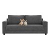 SOFA 3 CUERPOS - TELA PET FRIENDLY GRIS OSCURO SOFA 3 CUERPOS - TELA PET FRIENDLY GRIS OSCURO