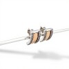Caravanas Pendiente Zirconia-Plata y oro-Zirconia-CA5042 conpiedra