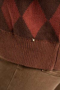 Cardigan Rombos Chocolate