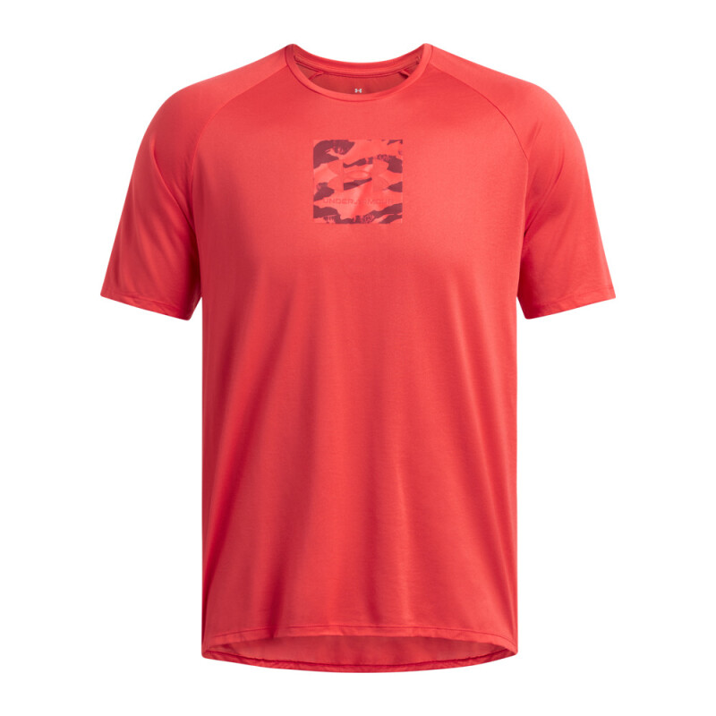 UA TECH PRINT FILL SS-RED RED-815