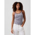 FRCH SL COTTON 2X2 LOGO TANK BROWN STRIPE
