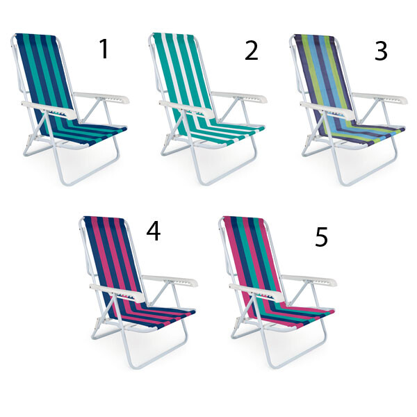 SILLA RECLINABLE 8 POSICIONES ACERO MULTICOLOR