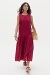 Vestido Cleo en Lino Cherry