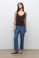 Pantalon recto Lyocell jean medio