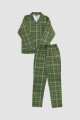 Pijama hombre retro franela Verde benetton
