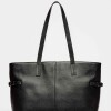 Bolso Sophie en cuero curtido natural Negro