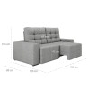Sillón Cama Reclier Pequim 3 Cuerpos - Extensible Gris