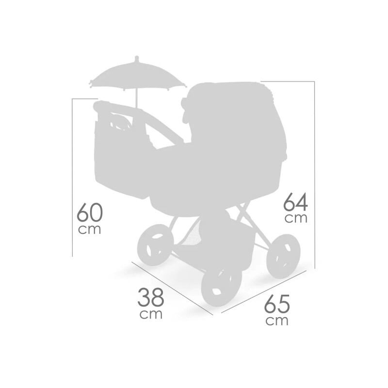 Coche de Muñecas Plegable con Sombrilla y Bolso Coche de Muñecas Plegable con Sombrilla y Bolso