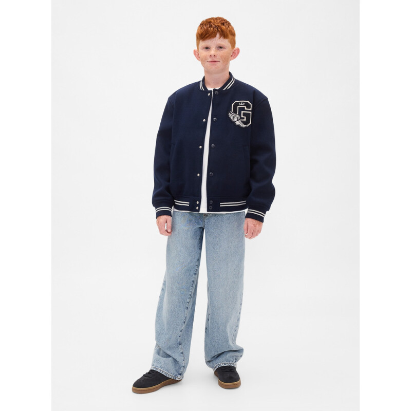 VARSITY BOMBER JACKET TAPESTRY NAVY