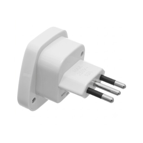 ADAPTADOR UNIVERSAL 2P+T 10A Adaptador Universal 2P+T 10A Blanco