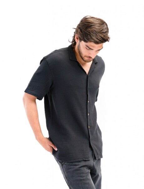 Camisa Tetra Algodón Cartagena Negro