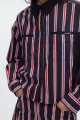 Camisa Road Print Stripes Black