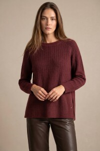 Sweater Texturado Bordeaux