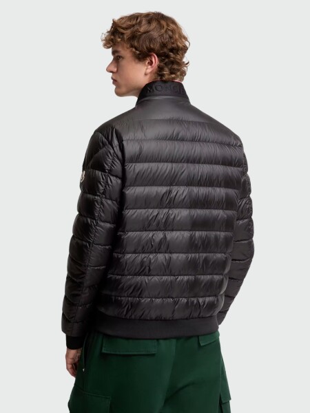 MONCLER - Campera Corta de Plumas Rigel Negro