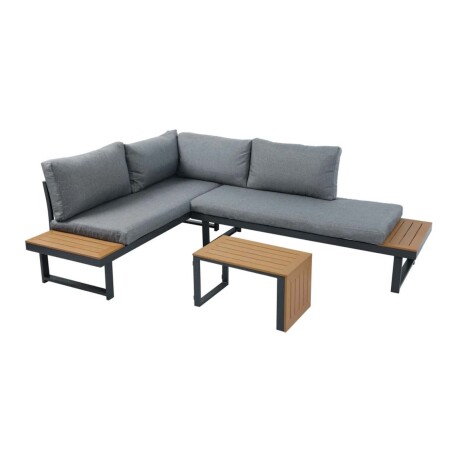 SET DE LIVING MODULAR ALUMINIO ALUMINIO GRIS NEPAL