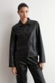Chaqueta eco cuero negro