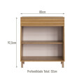 ORGANIC BAJO MESADA 2 PUERTAS Y 1 CAJÓN 0.80 MTS COLOR NATURE/SAND Organic Bajo Mesada 2 Puertas Y 1 Cajón 0.80 Mts Color Nature/sand