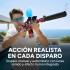 Pistola Hidrogel Ametralladora Lentes Municiones Recargable Color Rojo