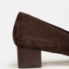 Stiletto Alanis en cuero nobuk Chocolate