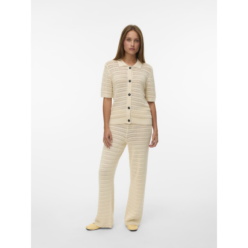 VMHAYLEY 2/4 POLONECK CARDIGAN BOO BIRCH