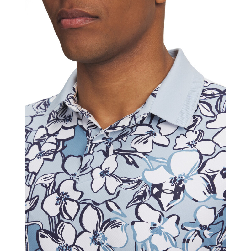 UA Drive Chill Printed Polo-BLU BLU-453