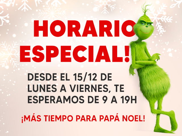 ¡Horario especial!