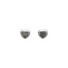 Caravanas Corazón Nacar- Plata 925 - Con Nacar- C4153 conpiedra