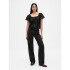 SS LACE INSERT BTN FRONT TOP TRUE BLACK