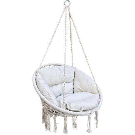 HAMACA COLGANTE ACERO-Y-POLIESTER NATURAL-BEIGE JAZZ