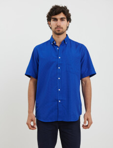 012543 CAMISA HARRINGTON LABEL Royal/blanco