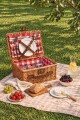 Canasta de picnic para dos vajilla incluída tostado