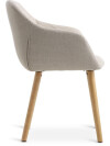 Silla de comedor ADSLEV tela beige/color roble Silla de comedor ADSLEV tela beige/color roble