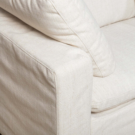 SOFÁ C/CHAISE Y FUNDAS DESMONTABLES 4 CUERPOS TELA NATURAL-BEIGE MOMA NATURAL