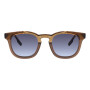 Lentes De Sol One Piece Cuadrado De Acetato Degradado Azul/Caramelo
