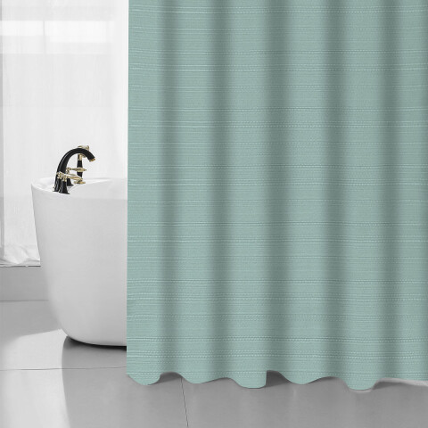 Cortina de Baño Home Class Jacquard Lisa 180 x 180 Cm. MENTA
