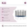 Cama Elastica Trampolin con escaleras 3.90M + lona negra con malla Cama Elastica Trampolin con escaleras 3.90M + lona negra con malla