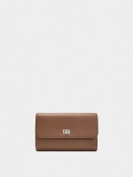 Cartera Lisa Con Solapa camel
