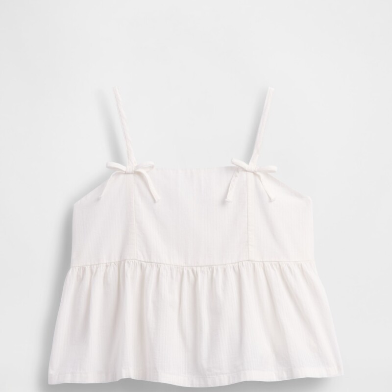 STRAPPY WOV BOW TOP NEW OFF WHITE