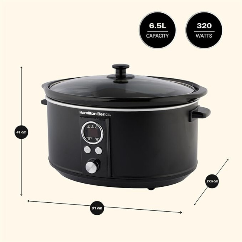 SLOWCOOKER DIGITAL NEGRA 6.5 LTS SLOWCOOKER DIGITAL NEGRA 6.5 LTS