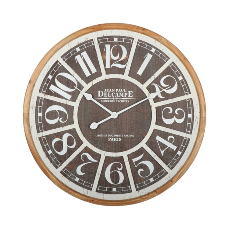 Reloj de Pared en MDF 68x68x3.8cm Numeros Encuadrados Reloj de Pared en MDF 68x68x3.8cm Numeros Encuadrados
