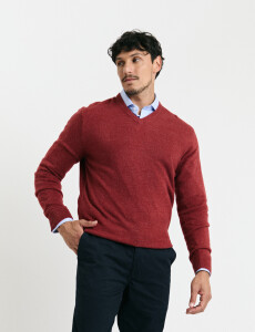 470985 SWEATER HARRINGTON LABEL Ladrillo